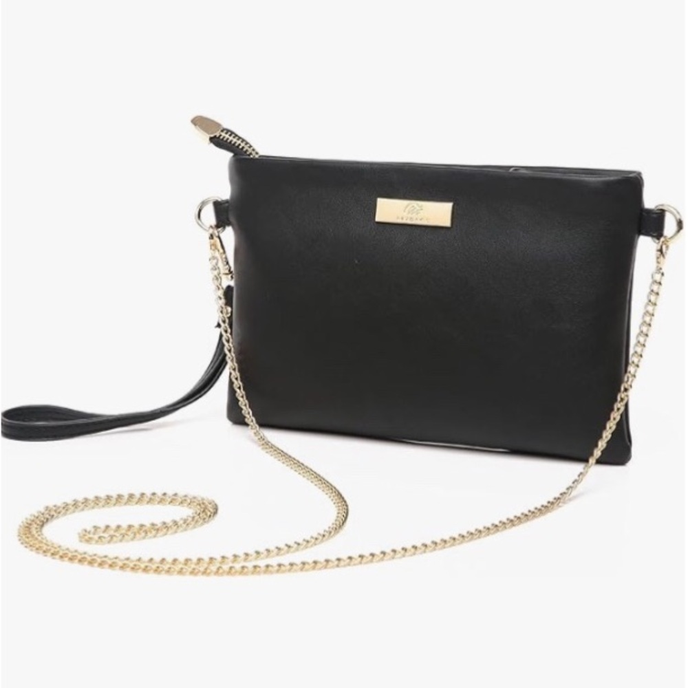 Aitbags vegan black crossbody/wristlet bag *see description*
